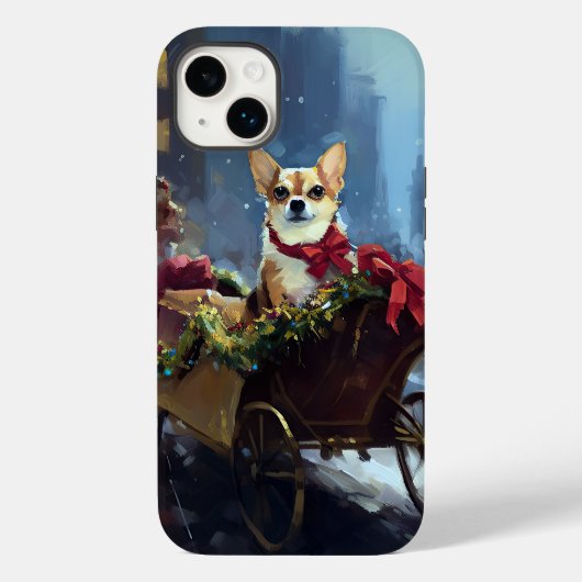 chihuahua kerst feestelijk seizoen Case-Mate iPhone case (Achterkant)