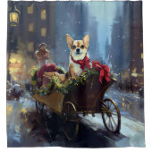 chihuahua kerst feestelijk seizoen douchegordijn (Voorkant)