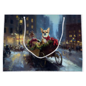 chihuahua kerst feestelijk seizoen groot cadeauzakje (Voorkant)