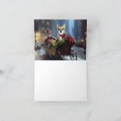 chihuahua kerst feestelijk seizoen kaart (Binnen)
