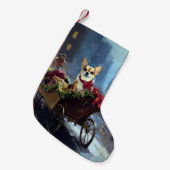 chihuahua kerst feestelijk seizoen kleine kerstsok (Voorkant (Hangend))
