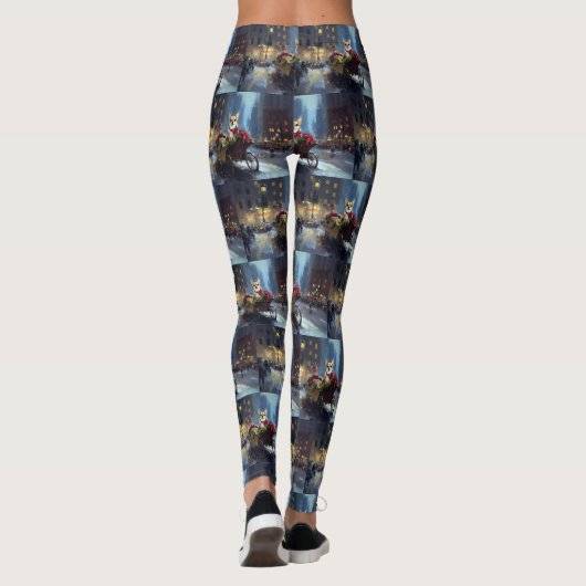 chihuahua kerst feestelijk seizoen leggings (Achterkant)