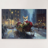 chihuahua kerst feestelijk seizoen legpuzzel (Horizontaal)
