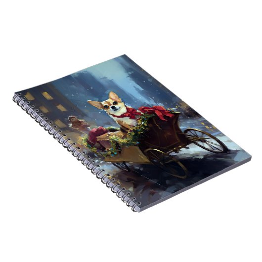 chihuahua kerst feestelijk seizoen notitieboek (Rechterzijde)