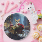 chihuahua kerst feestelijk seizoen papieren bordje (Feest)