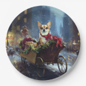 chihuahua kerst feestelijk seizoen papieren bordje (Voorkant)