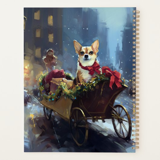 chihuahua kerst feestelijk seizoen planner (Achterkant)