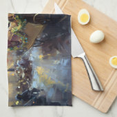 chihuahua kerst feestelijk seizoen theedoek (Quarter Fold)