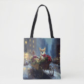 chihuahua kerst feestelijk seizoen tote bag (Voorkant)