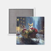 Chihuahua Kerst Feestelijke Periode Magneet (Voorkant / Achterkant)