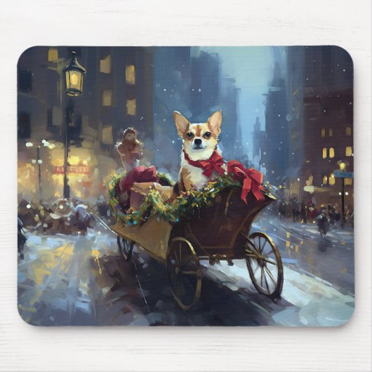 Chihuahua Kerst Feestelijke Periode Muismat (Voorkant)