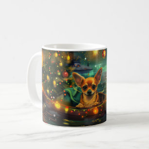 Chihuahua Kerst Feestelijke Reis Koffiemok