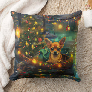 Chihuahua Kerst Feestelijke Reis Kussen