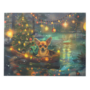 Chihuahua Kerst Feestelijke Reis Notitieblok