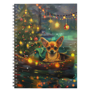 Chihuahua Kerst Feestelijke Reis Notitieboek