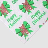 Chihuahua Kerst Hond & Boog Wit Tissuepapier (Detail)