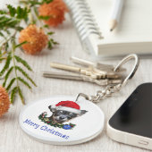 Chihuahua kerst sleutelhanger (Voorkant Rechts)