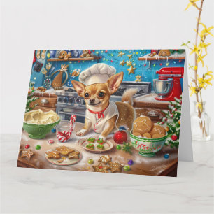 Chihuahua Kerstbak: Festieve Kerstmis Kaart