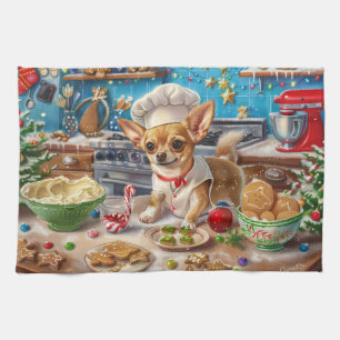 Chihuahua Kerstbakken: Festieve Kerstmis Theedoek