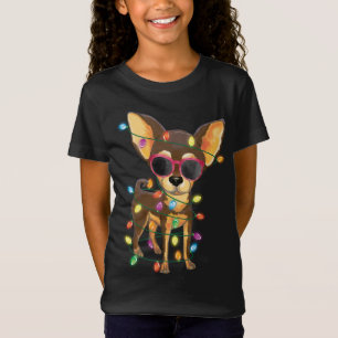 Chihuahua kerstboom Lights Dog mam Pap Xmas C T-shirt
