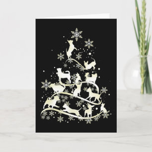 Chihuahua kerstboom Snowflakes Merry Xmas Dog Kaart