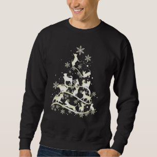 Chihuahua kerstboom Snowflakes Merry Xmas Dog Trui