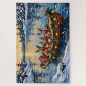 Chihuahua Kerstboot Vakantie Legpuzzel (Verticaal)