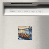 Chihuahua Kerstboot Vakantie Magneet (Insitu (Vaatwasser))
