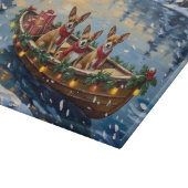Chihuahua Kerstboot Vakantie Snijplank (Hoek)