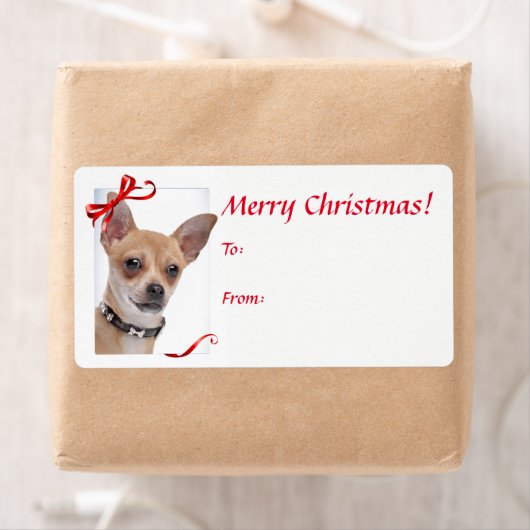 Chihuahua kerstcadeau Stickers (Insitu)