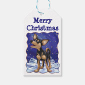 Chihuahua kerstcadeaus cadeaulabel (Voorkant)