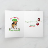 Chihuahua kerstcadeaus feestdagen kaart (Binnen)