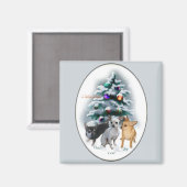 Chihuahua kerstcadeaus magneet (Voorkant / Achterkant)