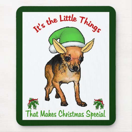 Chihuahua kerstcadeaus muismat (Voorkant)