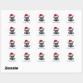 Chihuahua kerstcadeaus ronde sticker (Vel)