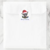 Chihuahua kerstcadeaus ronde sticker (Tas)