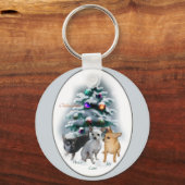 Chihuahua kerstcadeaus sleutelhanger (Voorkant)