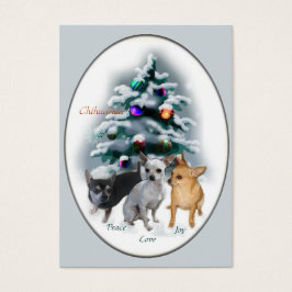 Chihuahua kerstcadeaus visitekaartje
