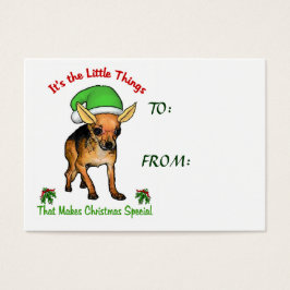 Chihuahua kerstcadeaus visitekaartjes