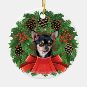 Chihuahua Kerstfeestdag weesje Keramisch Ornament