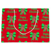 Chihuahua kersthond en Groene tas met groot cadeau Groot Cadeauzakje (Voorkant)