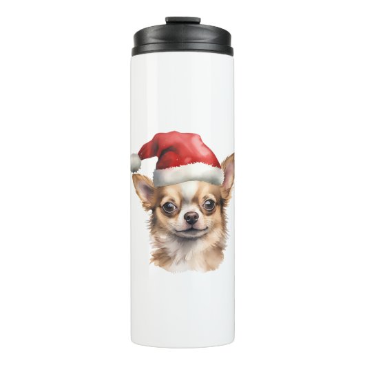 Chihuahua Kersthond Thermosbeker (Voorkant)