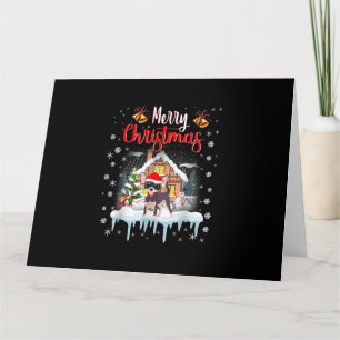 chihuahua kersthoofddeksel vrolijk kerstfeest hond kaart