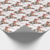 Chihuahua kerstinpakpapier cadeaupapier (Hoek)