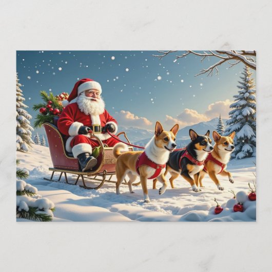 Chihuahua Kerstkaart (Voorkant)