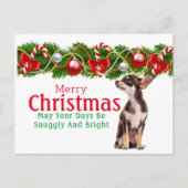 Chihuahua kerstkaart feestdagenkaart (Voorkant)