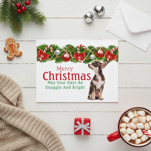 Chihuahua kerstkaart feestdagenkaart
