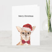 Chihuahua kerstkaart kaart (Voorkant)