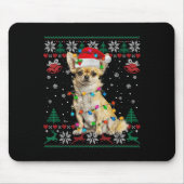 Chihuahua Kerstkerstkerstkerstkerstman Ugly Sweate Muismat (Voorkant)