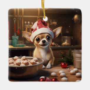 Chihuahua Kerstkoekjes Feestelijke vakantie Keramisch Ornament